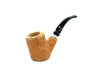 Pascucci Pipe Rusticated Pipe Clear Cherrywood Stand up silver ring