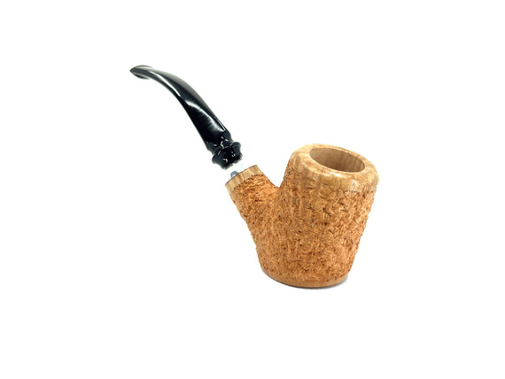 Pipa Pascucci Pipe Rusticata Chiara Cherrywood Stand up ghiera in argento