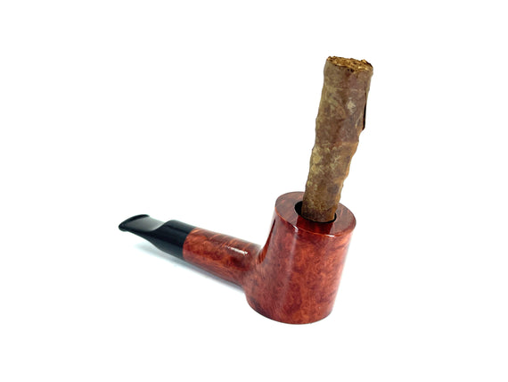 Pipa per sigaro Toscano Poker Esclusiva Floppy Filtro 9mm Liscia Rossa