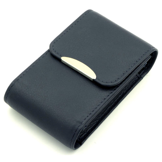 Portapacchetto in nappa blu Brebbia con chiusura magnetica