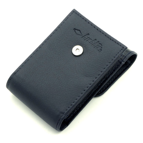 Portapacchetto in nappa blu Brebbia con chiusura magnetica