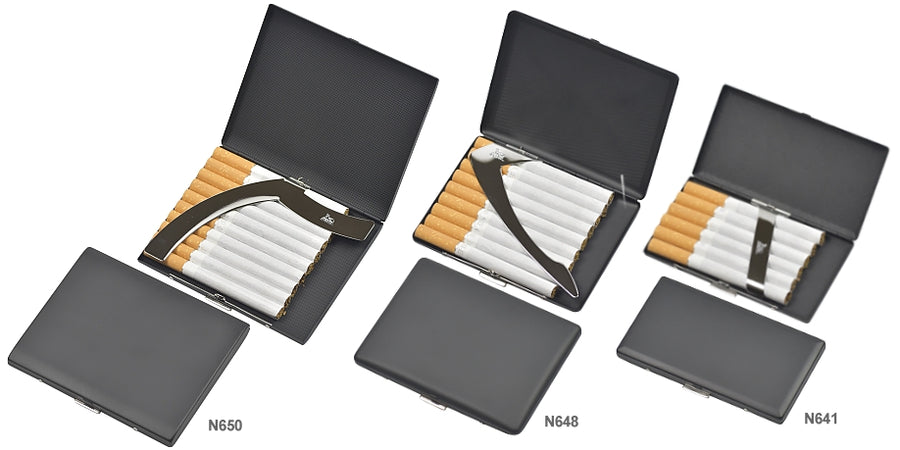 Portasigarette Grande In Metallo - Capacità 40 Sigarette, Alluminio, Design Elegante