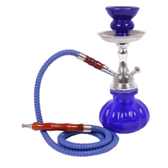 Shisha narghilè blu ad una canna 25 cm