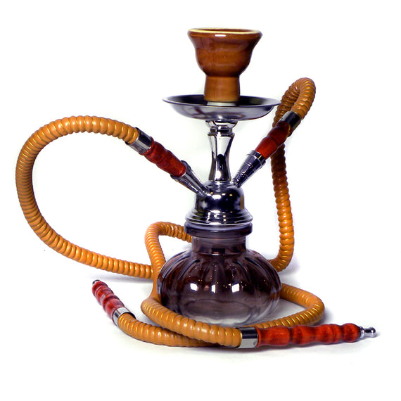 Shisha narghilè marrone 2 canne 25 cm