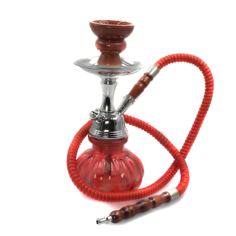 Shisha narghilè rosso a una canna 25 cm