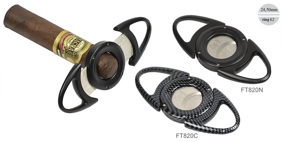 Tagliasigari 2 Lame Cig-R fibra carbonio e Nero